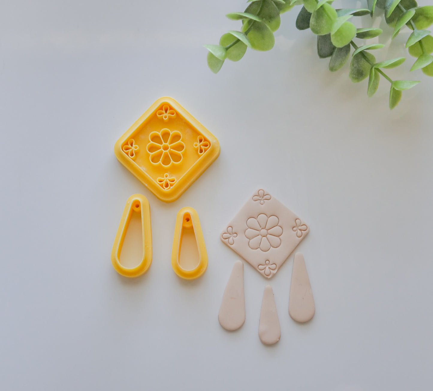 Diamond Flower Inspired Polymer Clay Cutter image 0