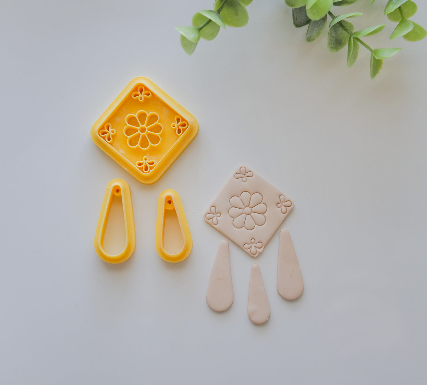 Diamond Flower Inspired Polymer Clay Cutter image 1